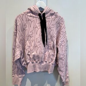 Stylish Pink Patterned Women's Hoodie